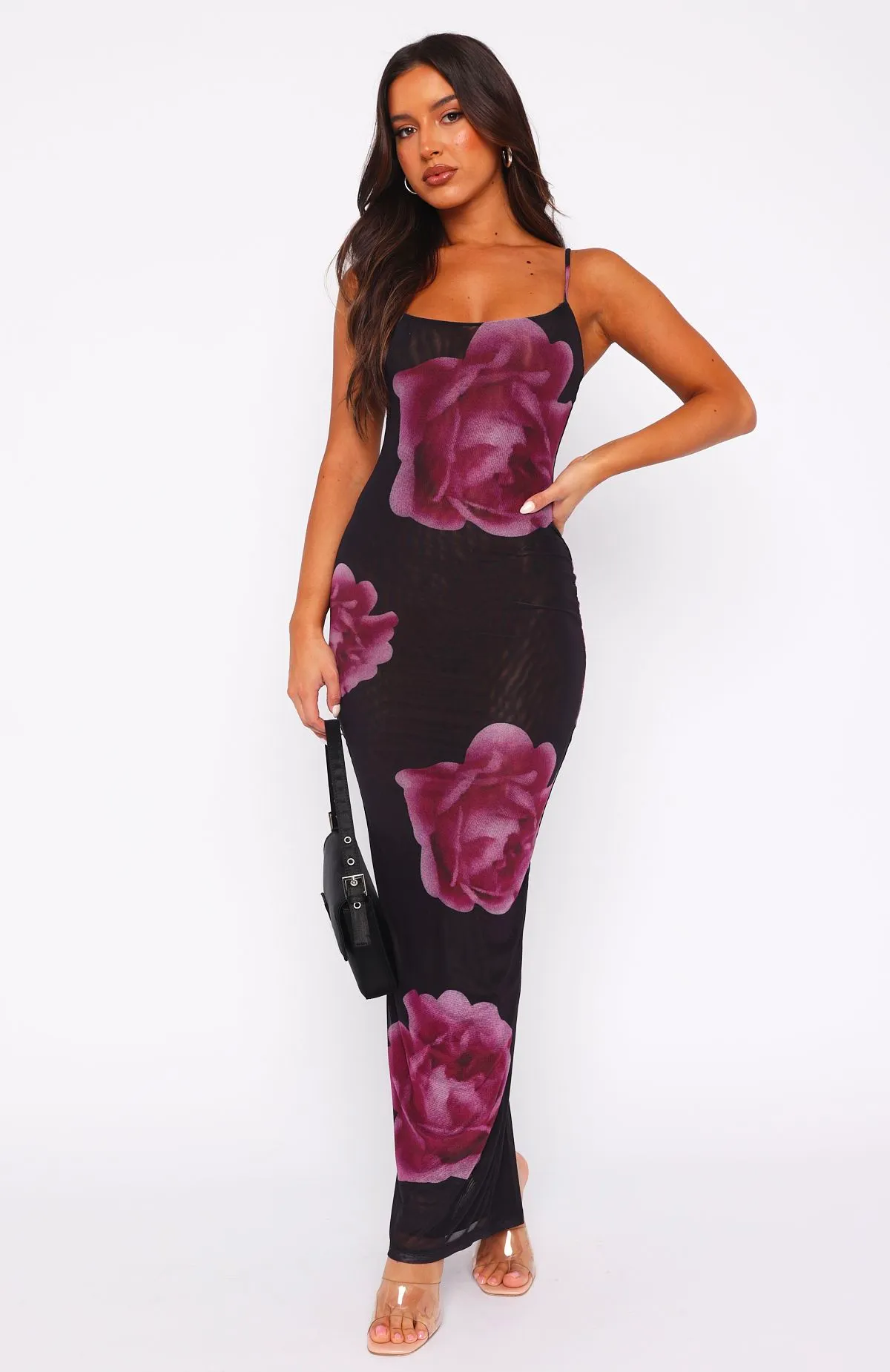 Things I Should Have Said Maxi Dress Midnight Peony sold by White Fox Boutique product image thumbnail 2
