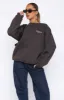 Don't Forget Oversized Sweater Charcoal sold by White Fox Boutique