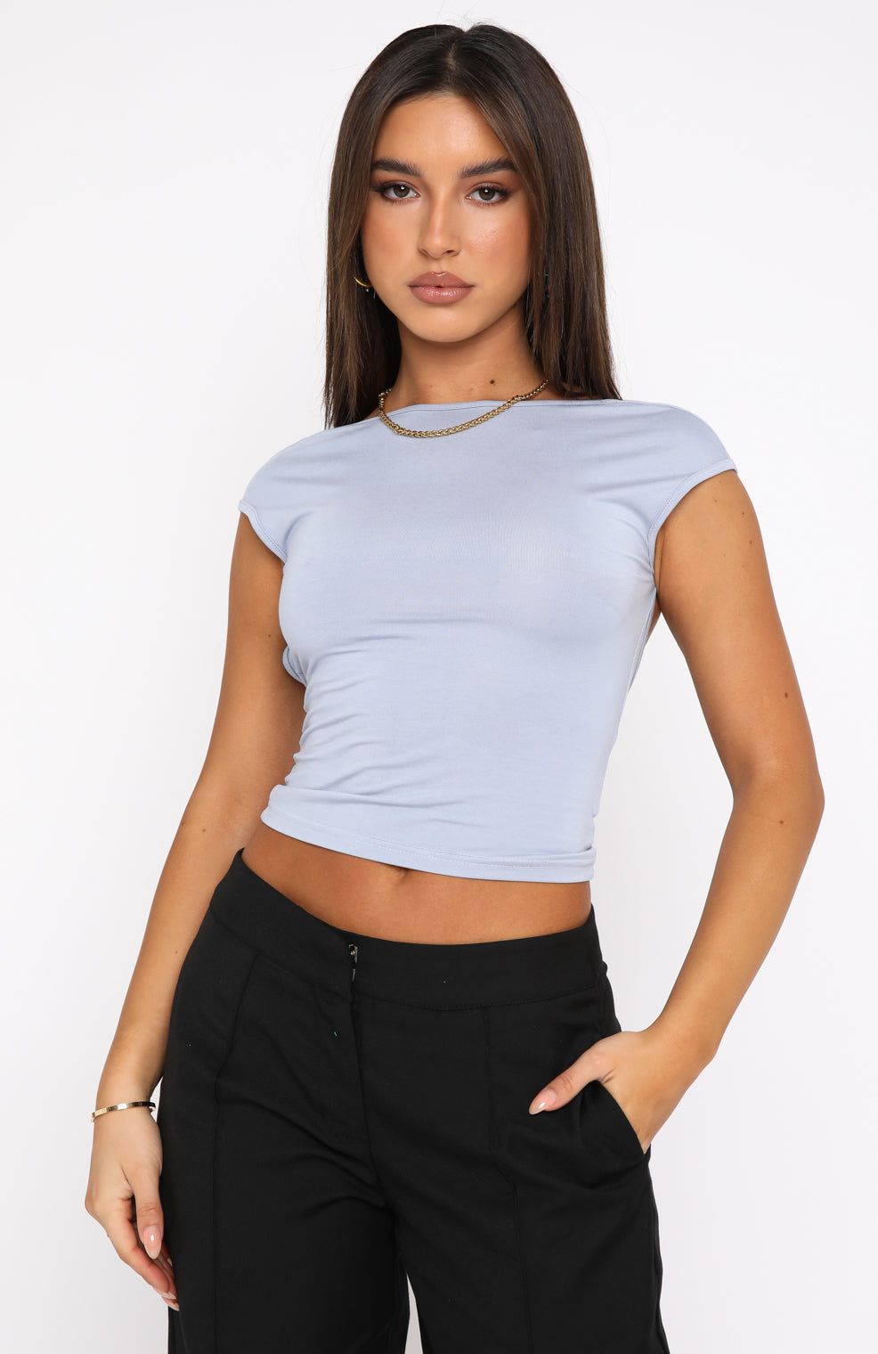 Double Life Tee Blue sold by White Fox Boutique product image thumbnail 2