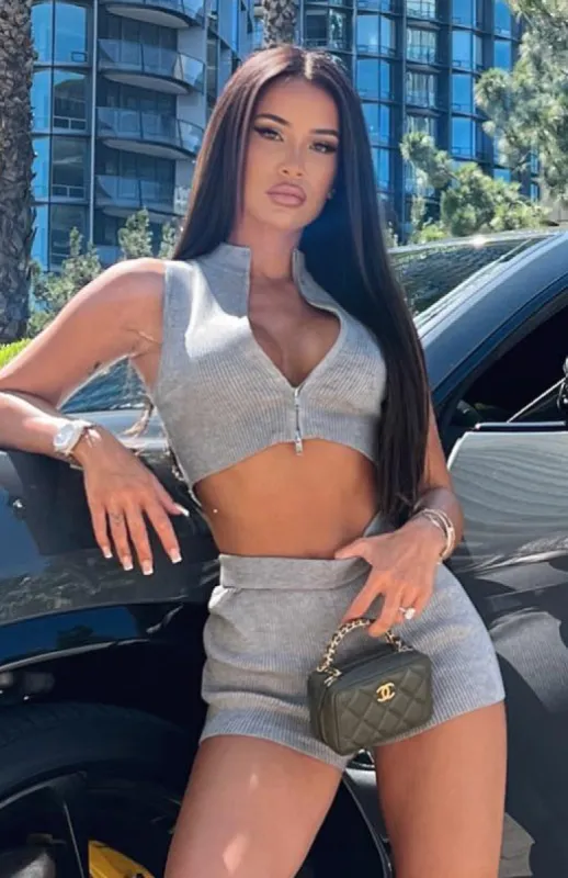 Weekender Knit Vest Grey sold by White Fox Boutique