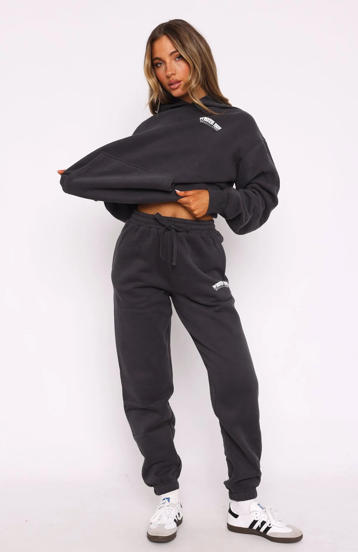 Out Of Line Sweatpants Charcoal sold by White Fox Boutique product image thumbnail 2