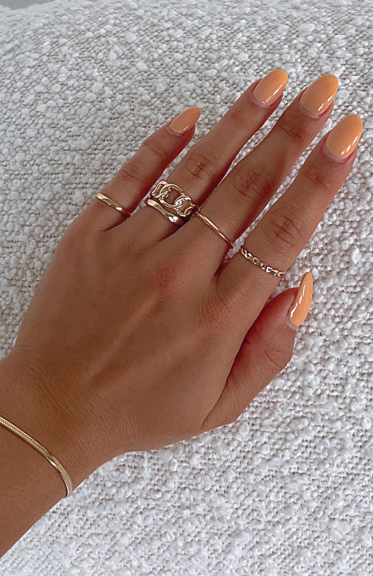 Asha Ring Set Gold sold by White Fox Boutique product image thumbnail 2
