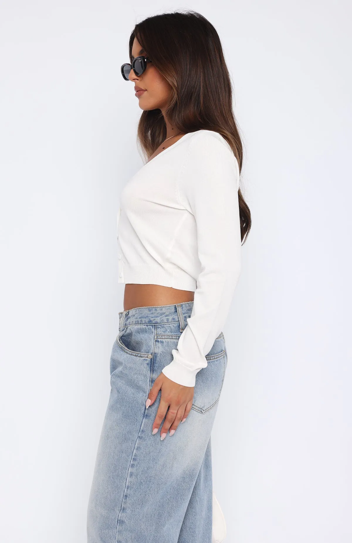 Beat Goes On Cardigan White sold by White Fox Boutique product image thumbnail 3