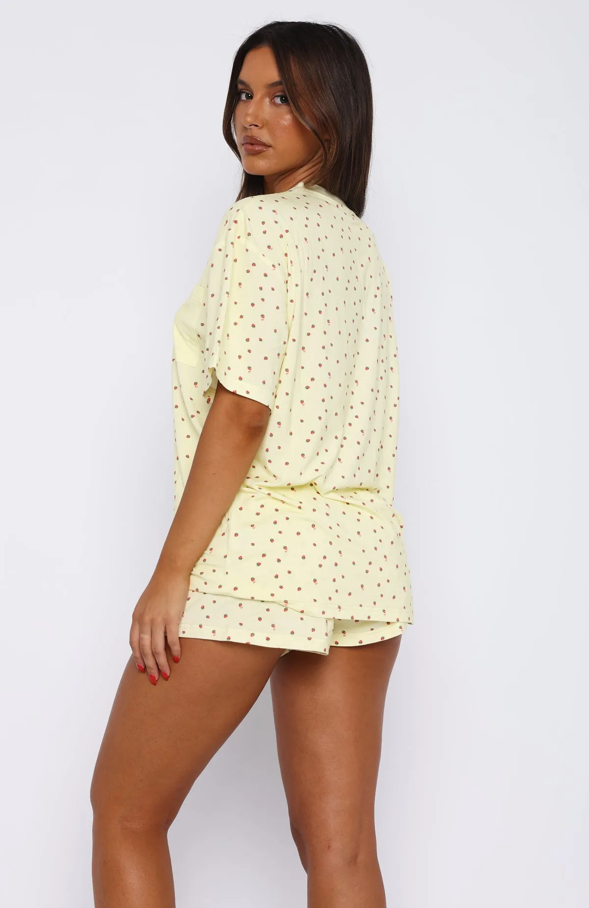 Candy Girl Pyjama Set Strawberry Love sold by White Fox Boutique product image thumbnail 4