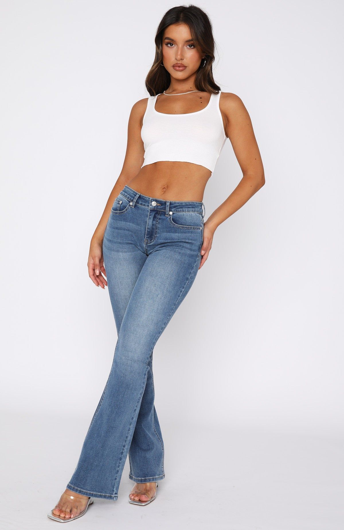 Come Through Jeans Washed Indigo Blue sold by White Fox Boutique product image thumbnail 5