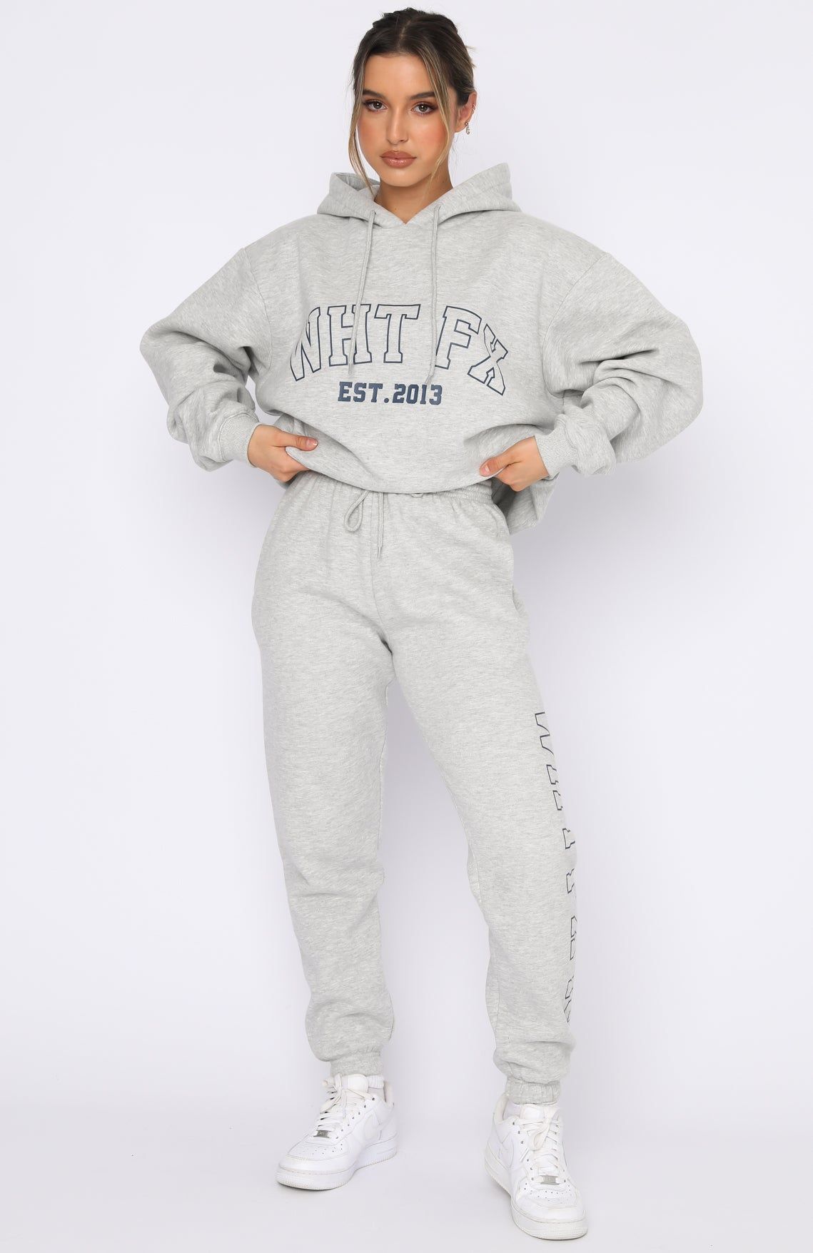 Play The Game Oversized Hoodie Grey Marle sold by White Fox Boutique product image thumbnail 5