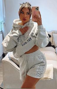 Play The Game Oversized Hoodie Grey Marle sold by White Fox Boutique