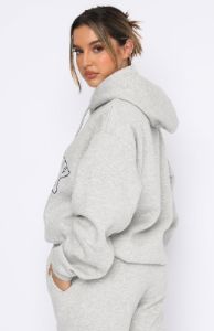 Play The Game Oversized Hoodie Grey Marle sold by White Fox Boutique