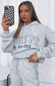 Play The Game Oversized Hoodie Grey Marle sold by White Fox Boutique