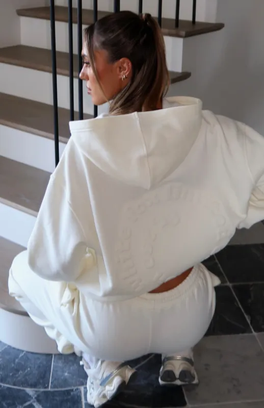 Work Through It Oversized Hoodie Cream sold by White Fox Boutique