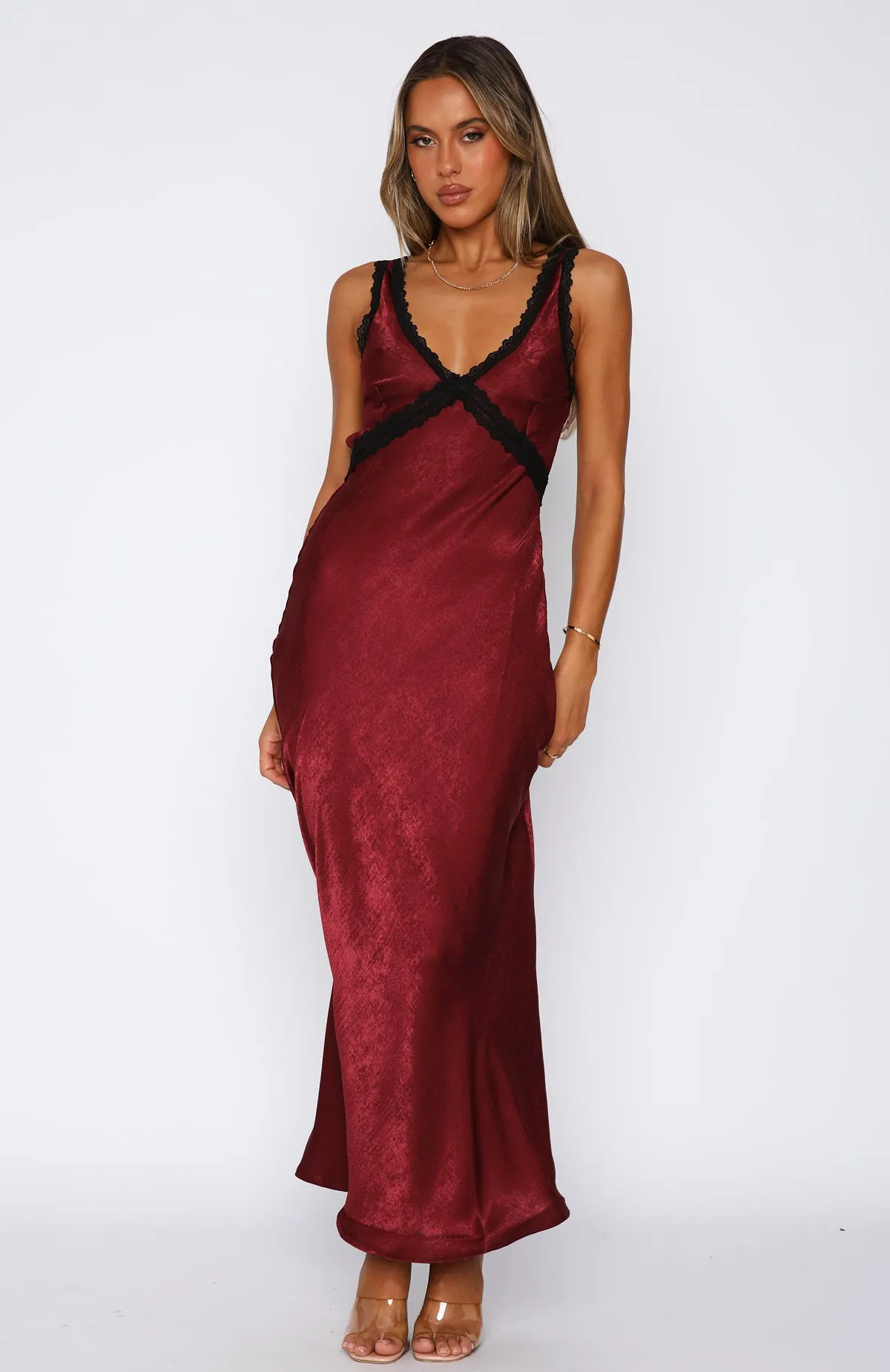 Event Ready Maxi Dress Wine sold by White Fox Boutique product image thumbnail 2
