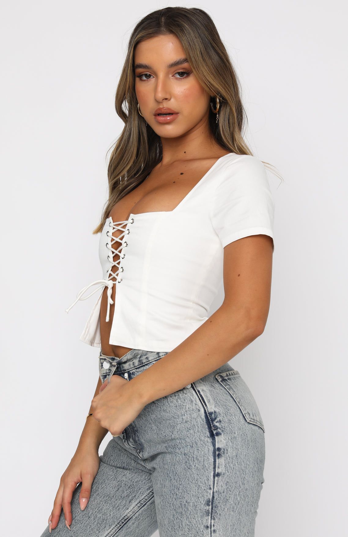 Was Always You Top White sold by White Fox Boutique product image thumbnail 3