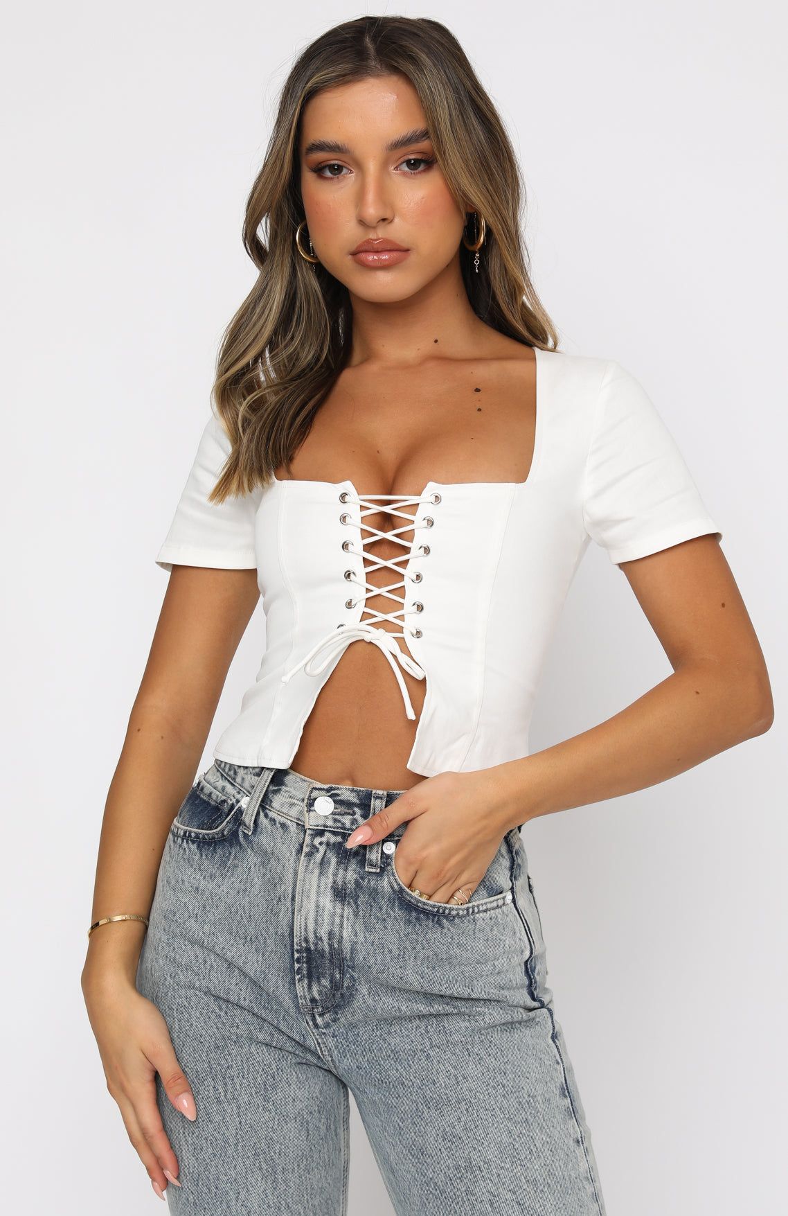 Was Always You Top White sold by White Fox Boutique product image thumbnail 2