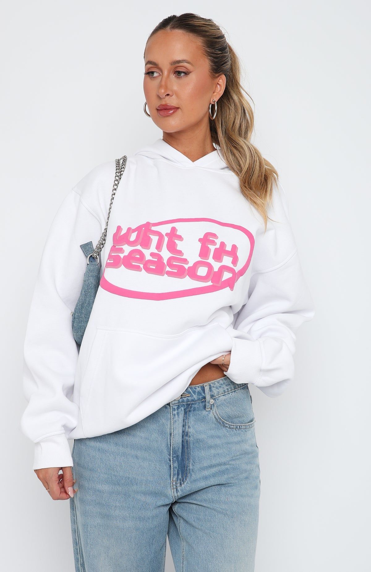 Coming Around Oversized Hoodie White sold by White Fox Boutique product image thumbnail 2