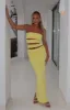 Midnight Rain Maxi Dress Lemon sold by White Fox Boutique