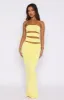 Midnight Rain Maxi Dress Lemon sold by White Fox Boutique