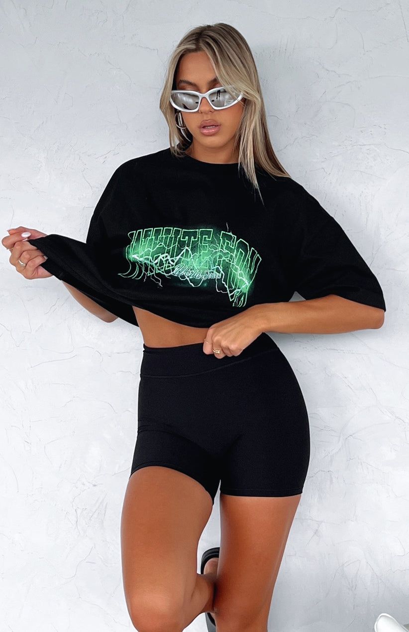 Step It Up Oversized Tee Black sold by White Fox Boutique product image thumbnail 5