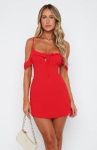 Check On It Mini Dress Red sold by White Fox Boutique