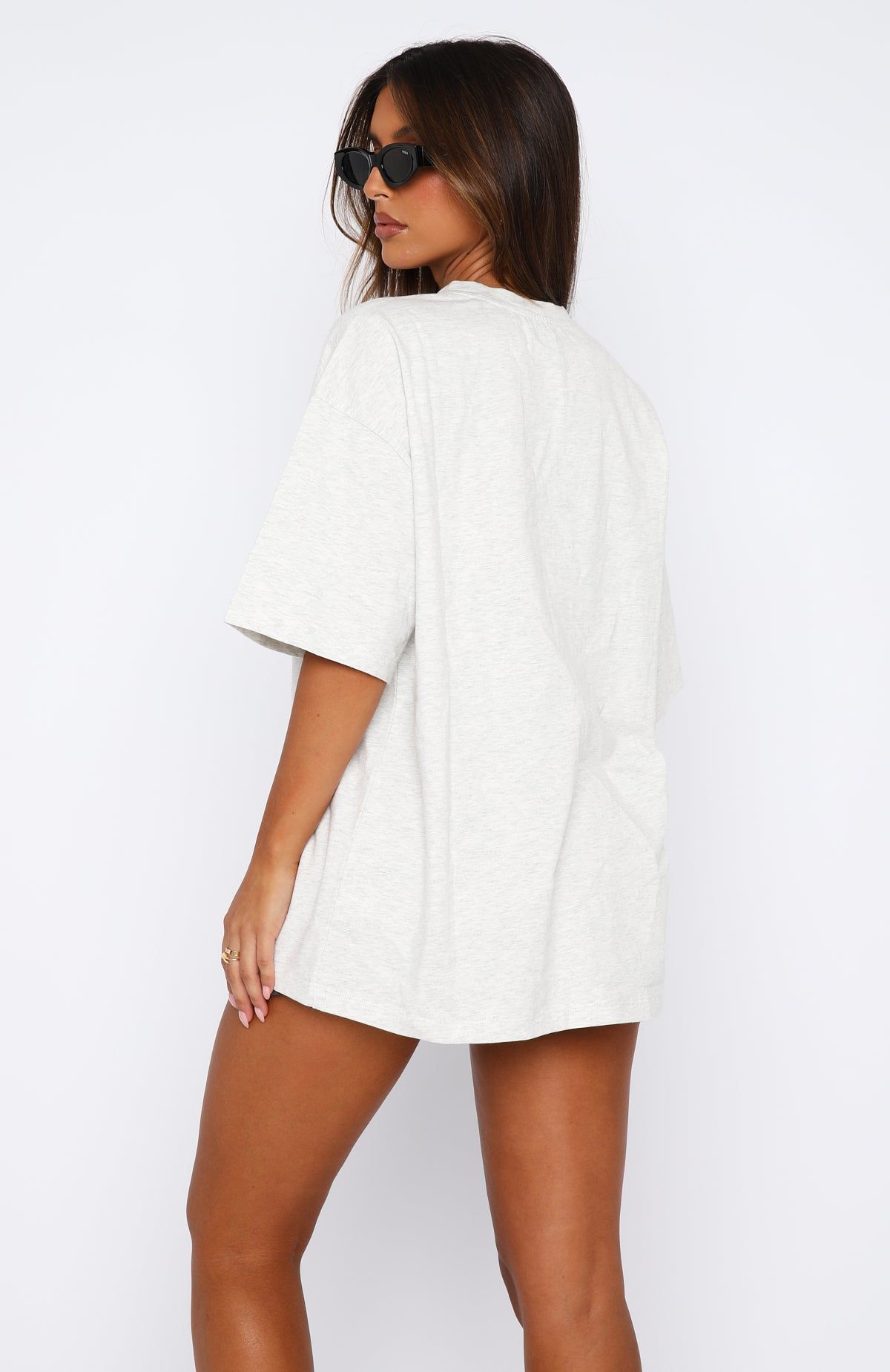 Let's Change It Up Oversized Tee Grey Marle sold by White Fox Boutique product image thumbnail 4