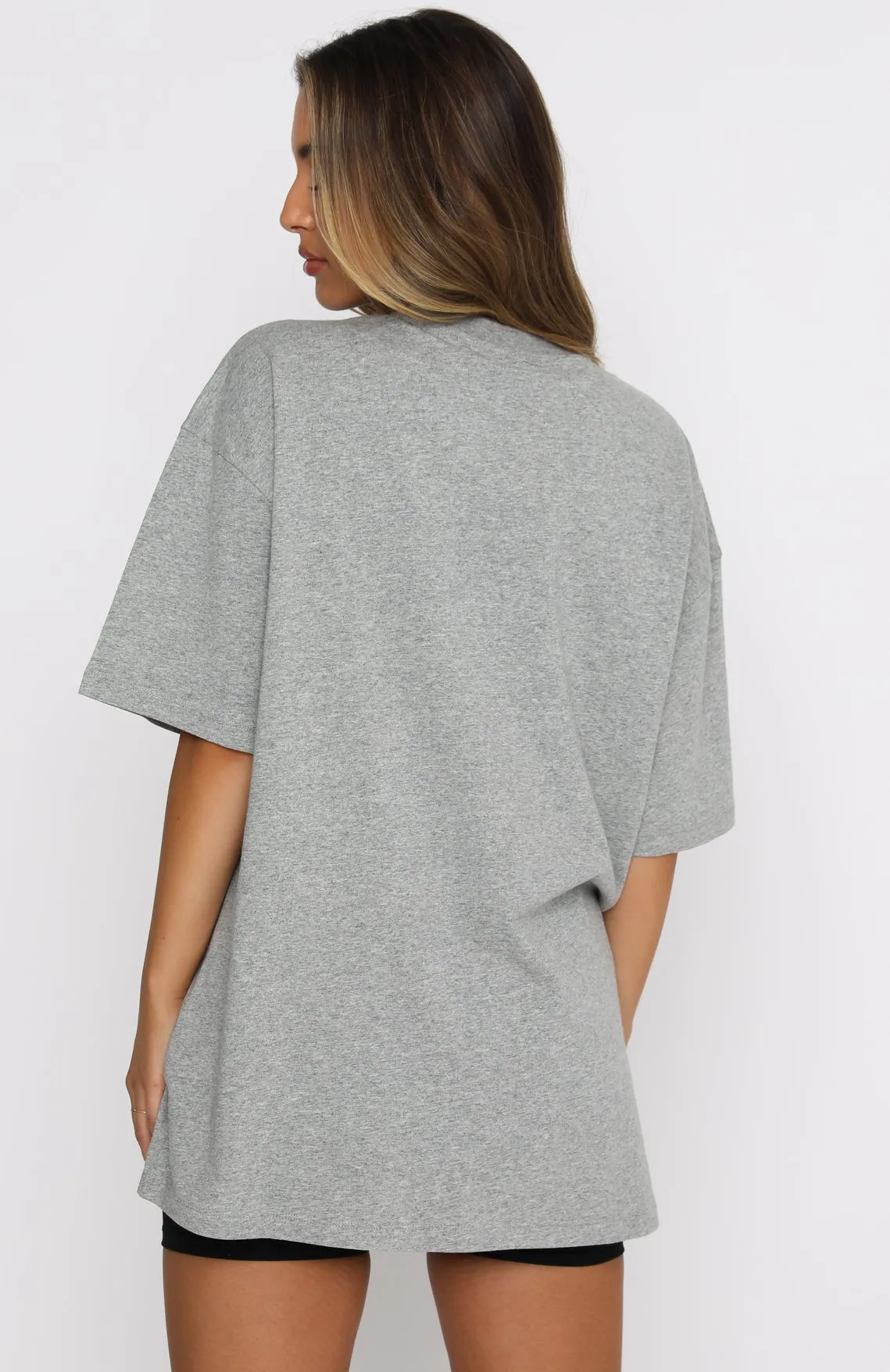 Varsity Tee Dusty Grey Marle sold by White Fox Boutique product image thumbnail 4