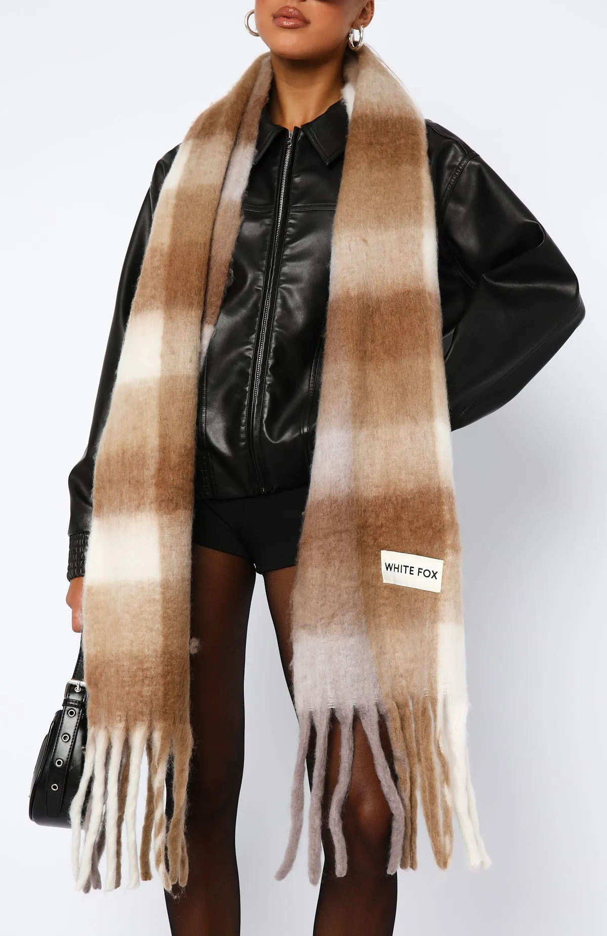 Aspen Oversized Scarf Simply Beige sold by White Fox Boutique product image thumbnail 4