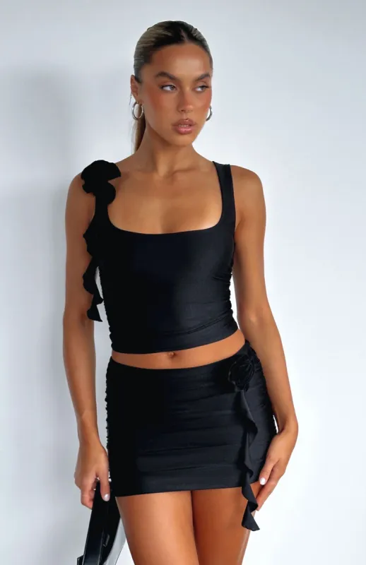 Dancing In The Street Mini Skirt Black sold by White Fox Boutique