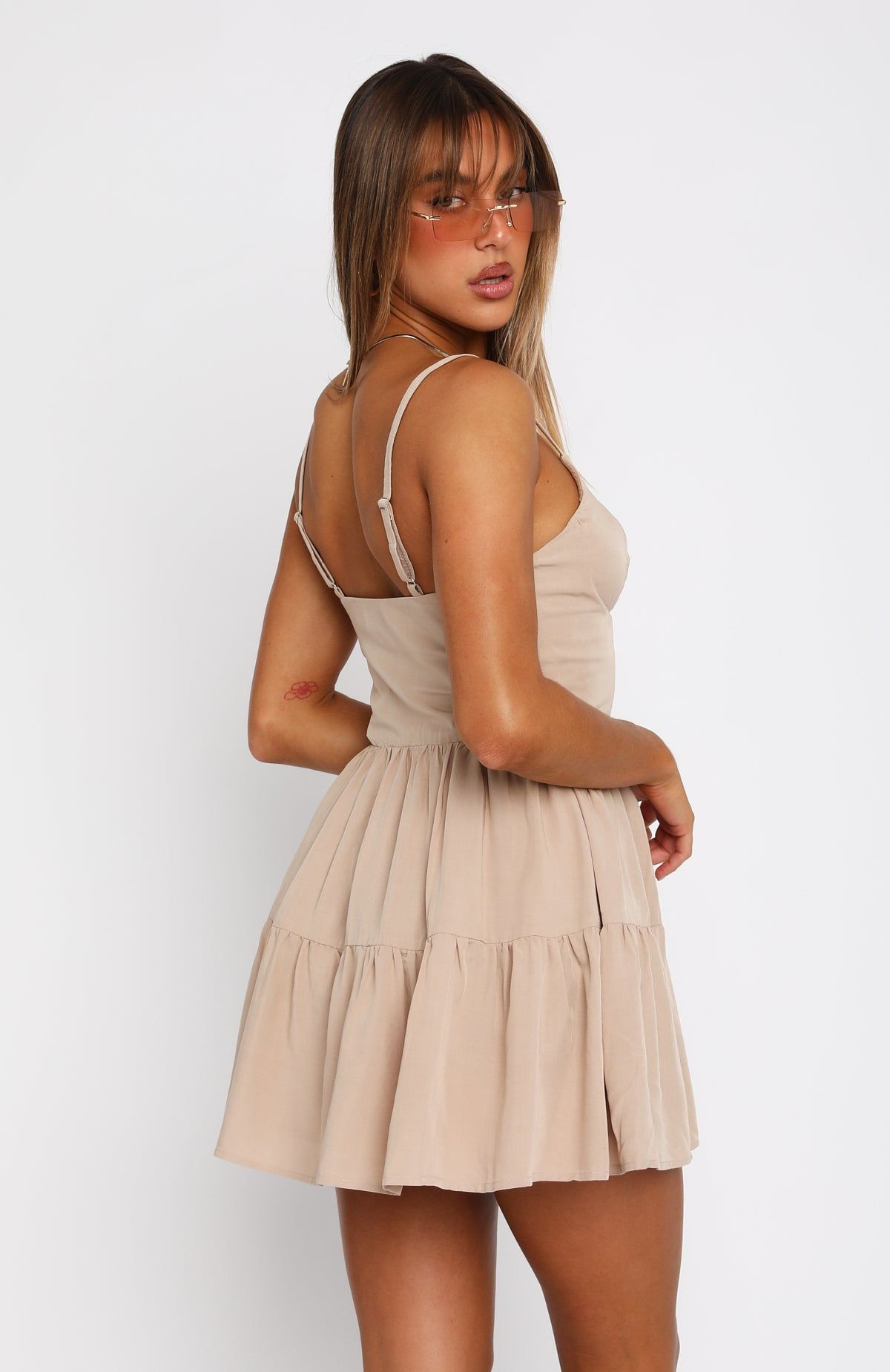 Never Been Hurt Mini Dress Oatmeal sold by White Fox Boutique product image thumbnail 4