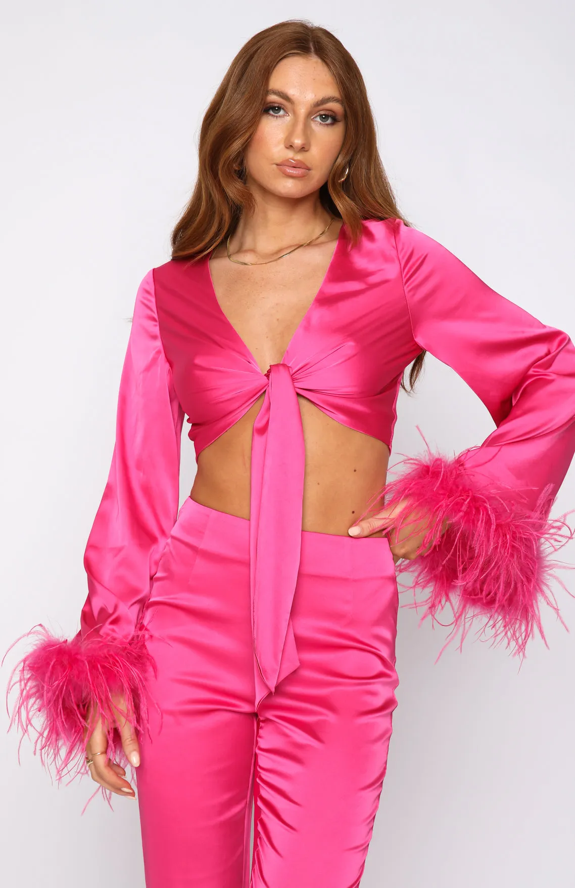 Style Sensation Crop Hot Pink sold by White Fox Boutique product image thumbnail 2