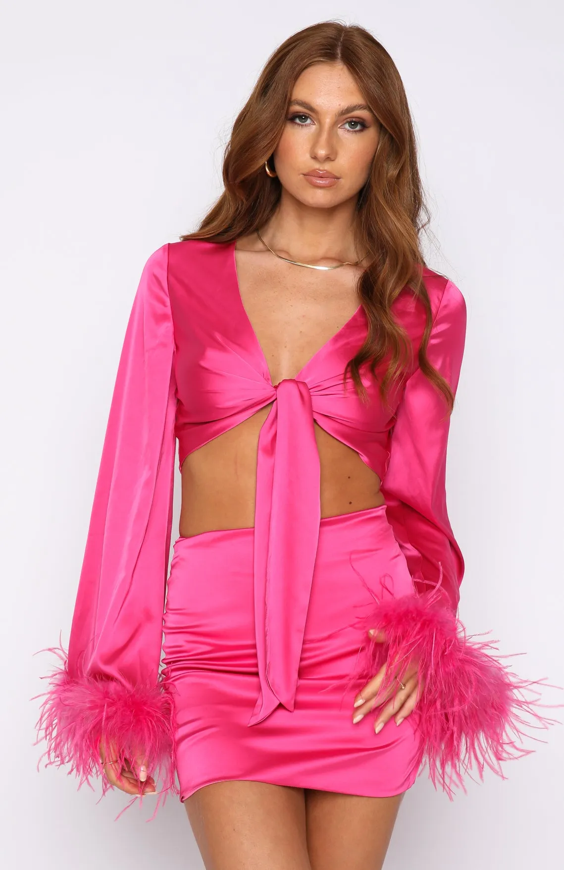 Style Sensation Crop Hot Pink sold by White Fox Boutique product image thumbnail 3