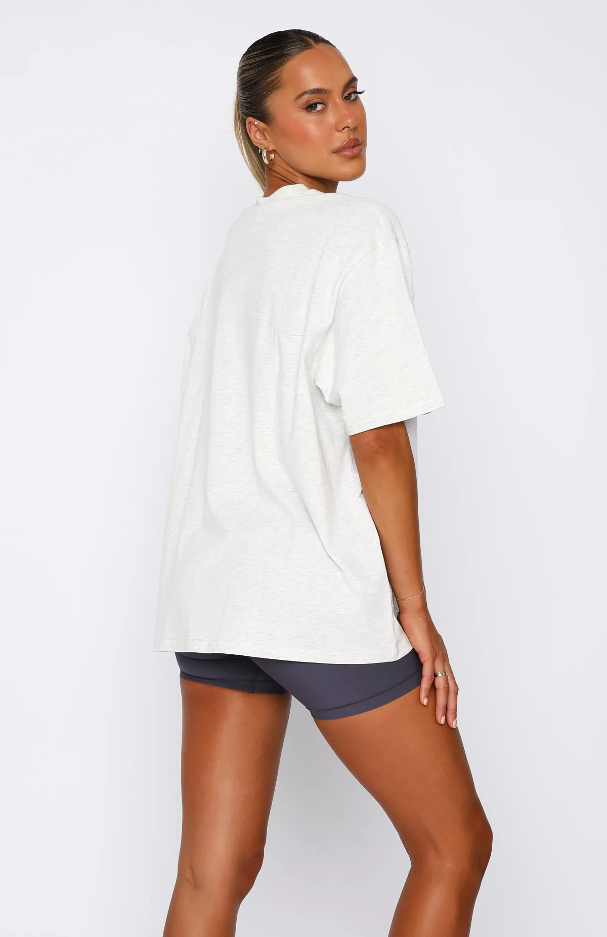 Tiara Oversized Tee Grey Marle sold by White Fox Boutique product image thumbnail 4