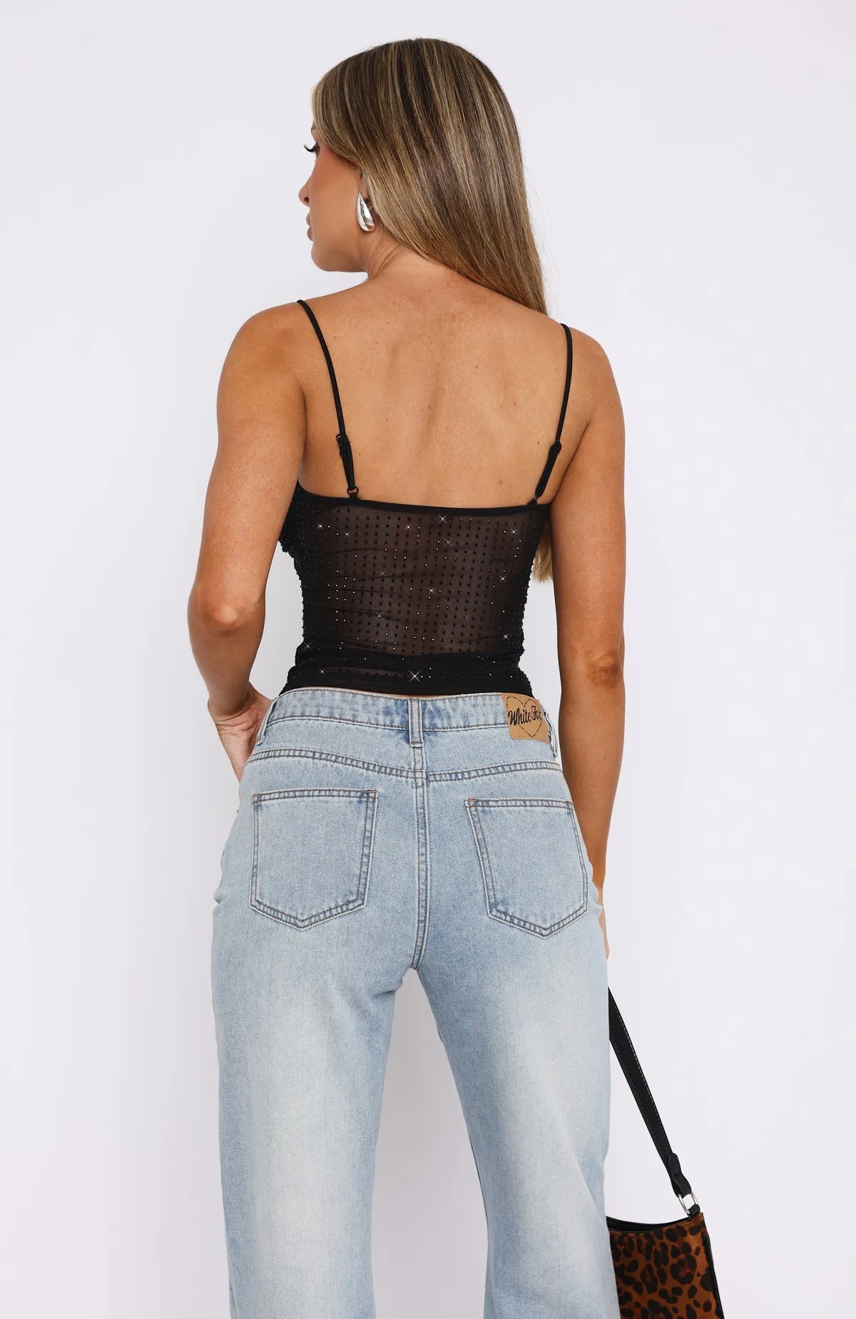 Physical Attraction Embellished Top Black sold by White Fox Boutique product image thumbnail 4