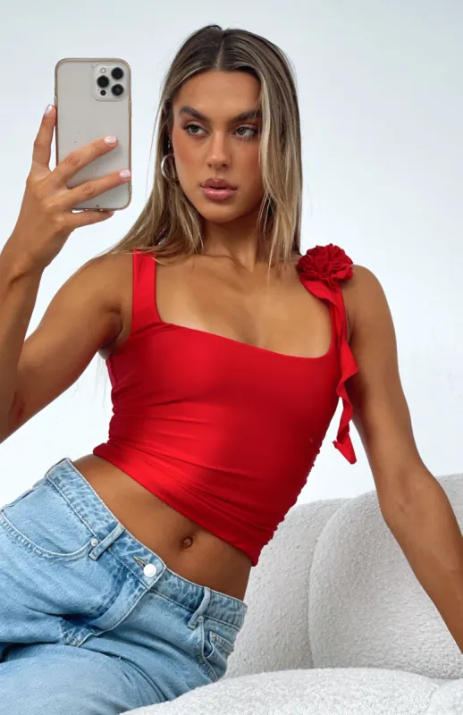 Love Won't Wait Crop Red sold by White Fox Boutique