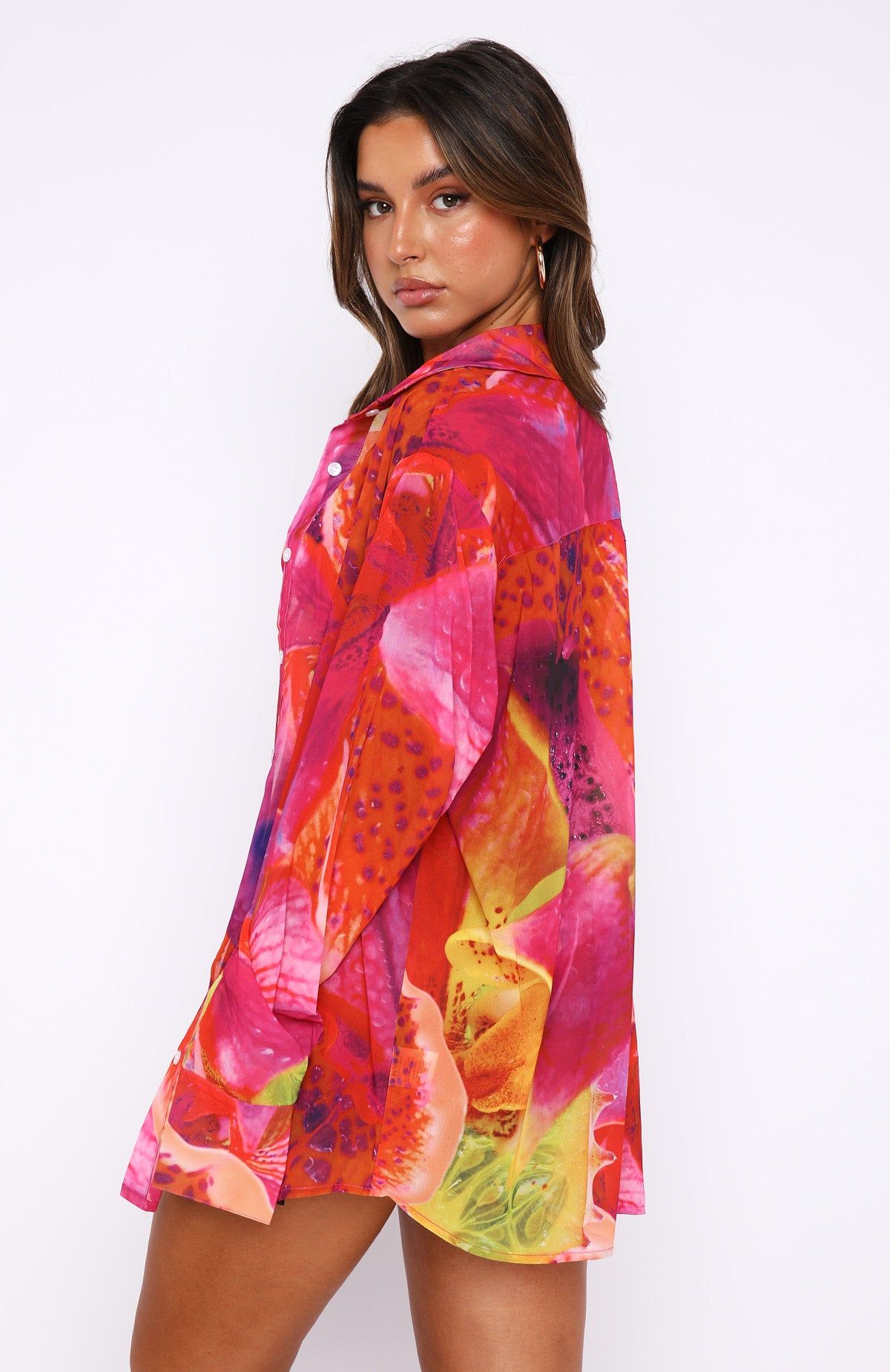 Here It Goes Oversized Shirt Dragonfruit sold by White Fox Boutique product image thumbnail 5