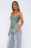 Let It Go Strapless Bustier Checkmate sold by White Fox Boutique