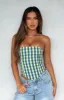 Let It Go Strapless Bustier Checkmate sold by White Fox Boutique