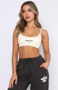 Offstage Ribbed Crop Vanilla sold by White Fox Boutique