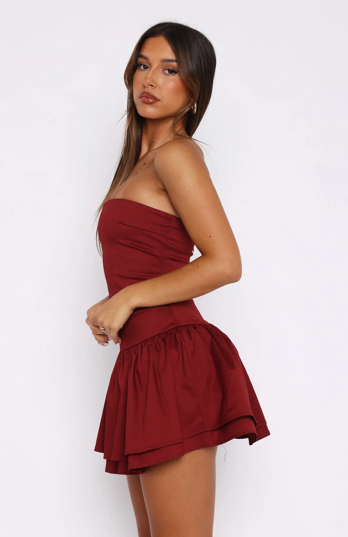 Early Hours Mini Dress Wine sold by White Fox Boutique product image thumbnail 3