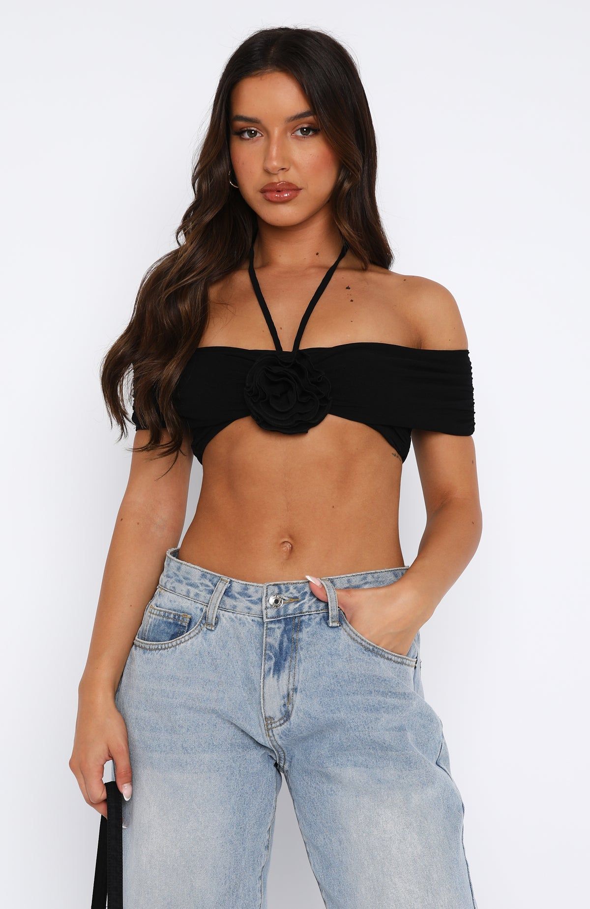 Praise You Crop Top Black sold by White Fox Boutique product image thumbnail 2