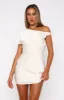 Supernova Mini Dress Oyster sold by White Fox Boutique