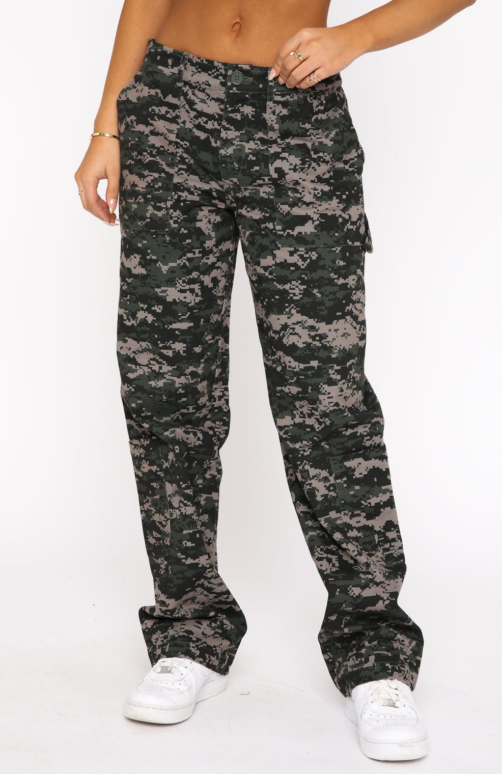 Out To Play Pants Khaki Digital Print sold by White Fox Boutique product image thumbnail 2