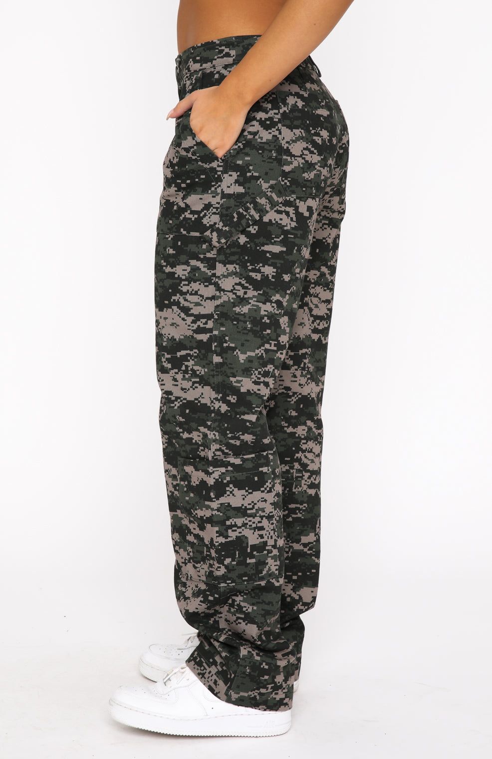 Out To Play Pants Khaki Digital Print sold by White Fox Boutique product image thumbnail 3