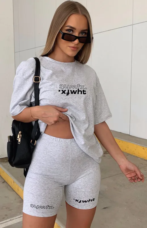 Catching Feelings Tee Grey Marle sold by White Fox Boutique