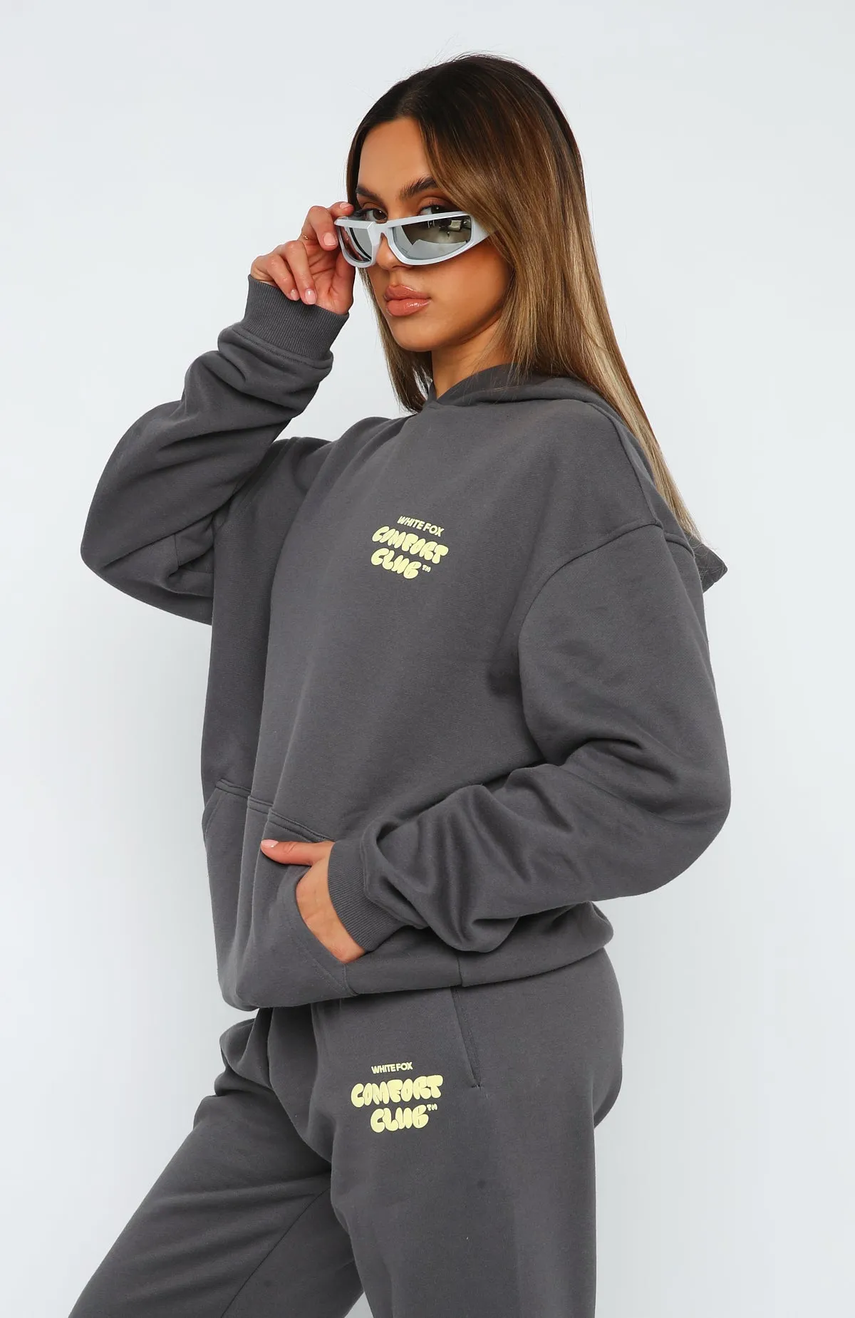 Comfort Club Oversized Hoodie Stormy sold by White Fox Boutique product image thumbnail 3