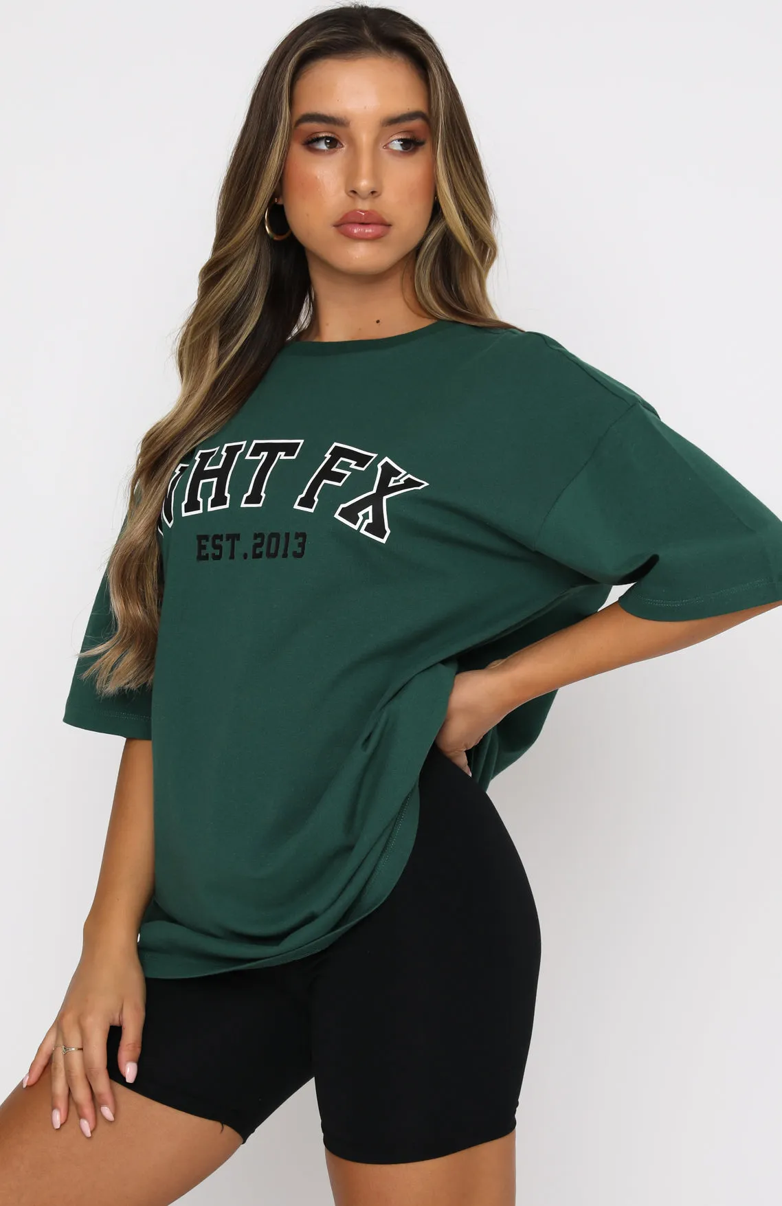 Varsity Tee Green sold by White Fox Boutique product image thumbnail 3