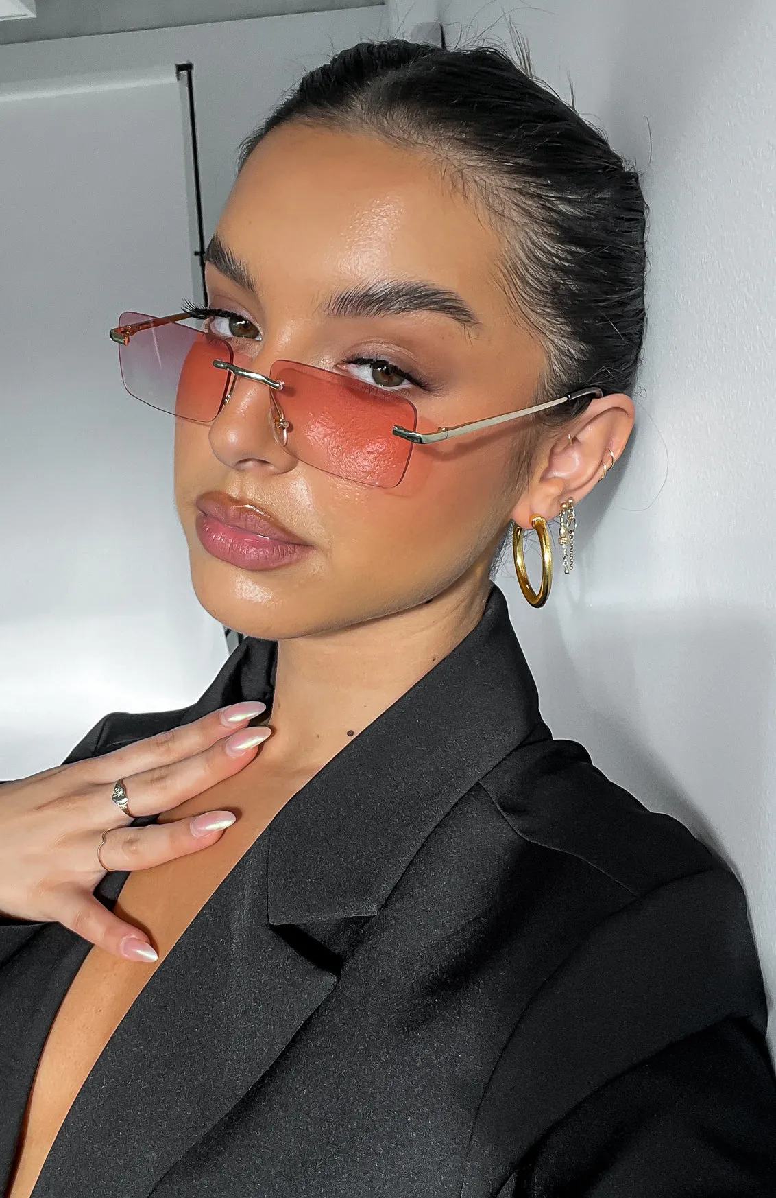 Mia Sunglasses Pink Fade sold by White Fox Boutique