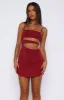 Glowed Up Mini Dress Berry sold by White Fox Boutique