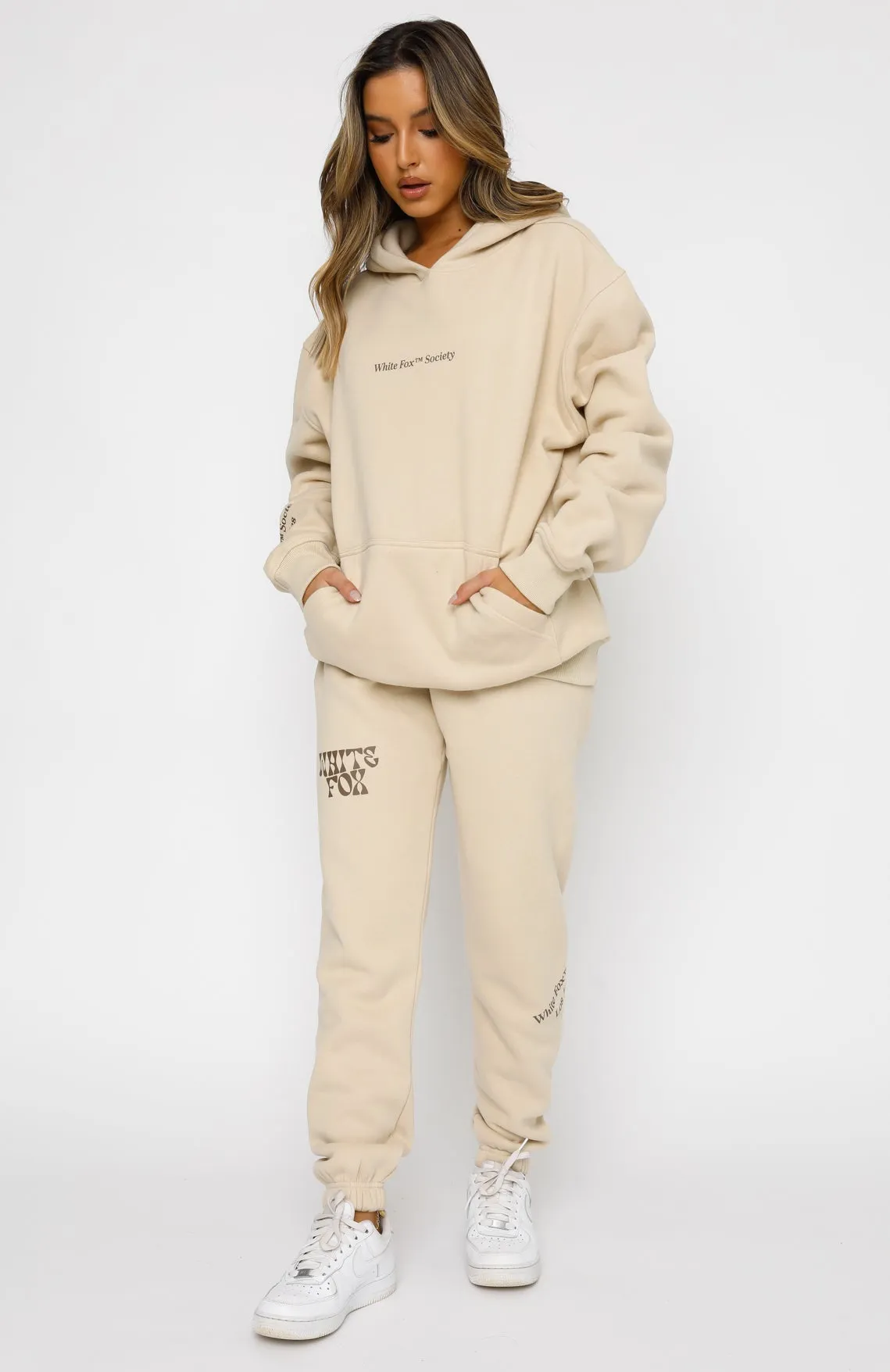 Can't Get Enough Sweatpants Sand sold by White Fox Boutique product image thumbnail 5