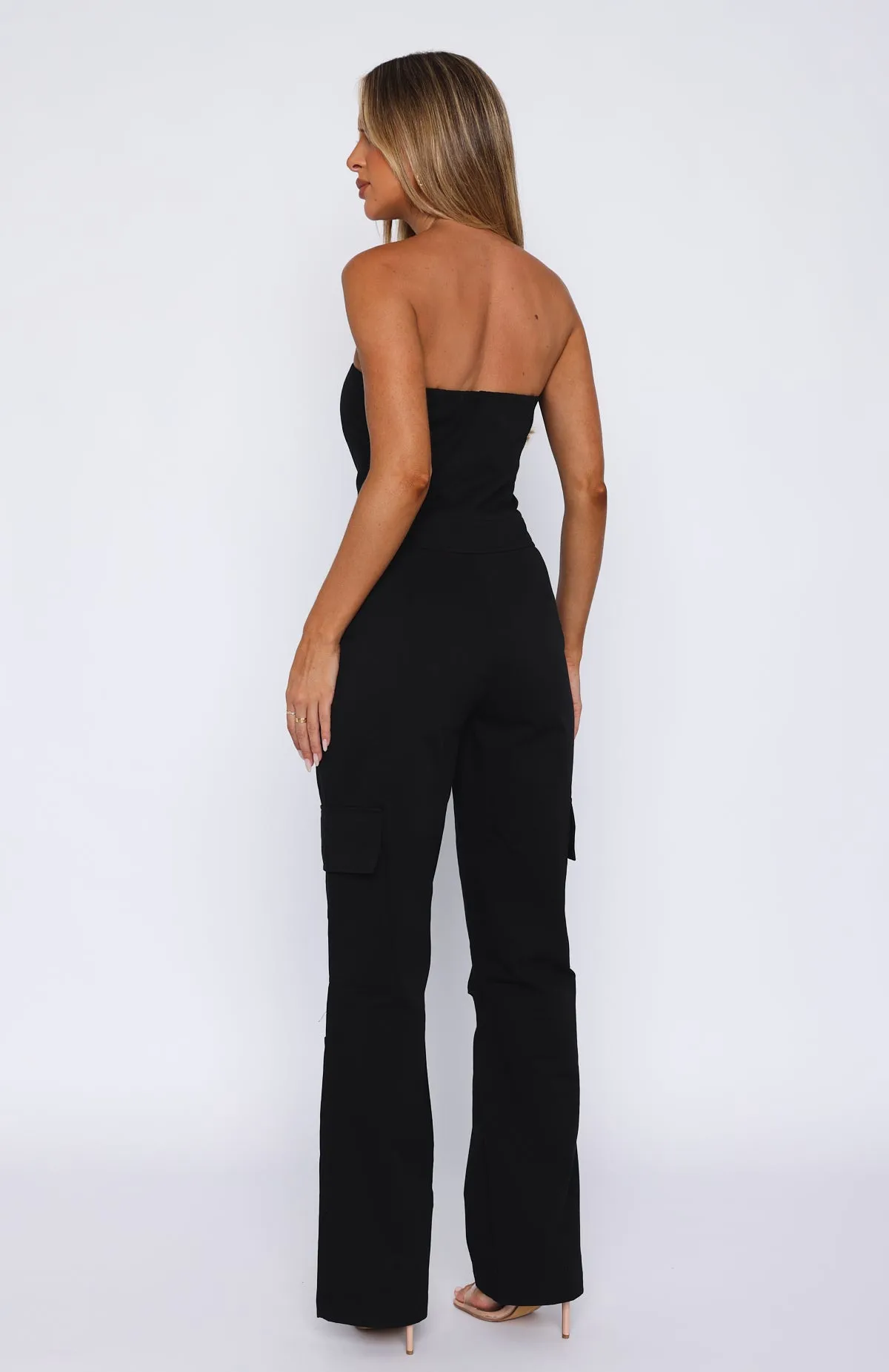 Chasing Dreams Strapless Jumpsuit Black sold by White Fox Boutique product image thumbnail 4
