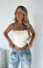 Chase A Feeling Strapless Bustier Cream sold by White Fox Boutique