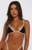Take Notice Bikini Top Black/White sold by White Fox Boutique